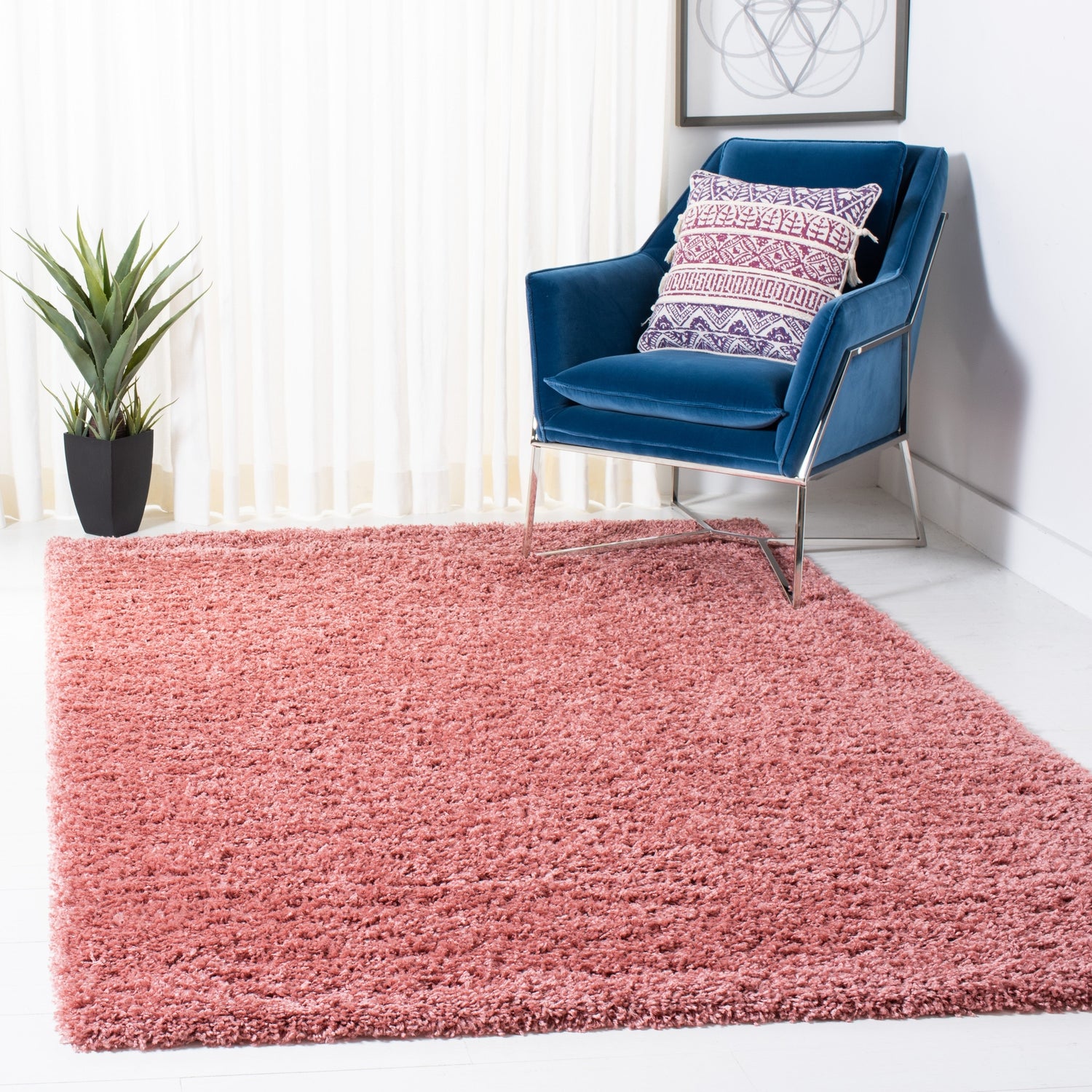 Safavieh Venus Shag Vns520U Pink Rugs.