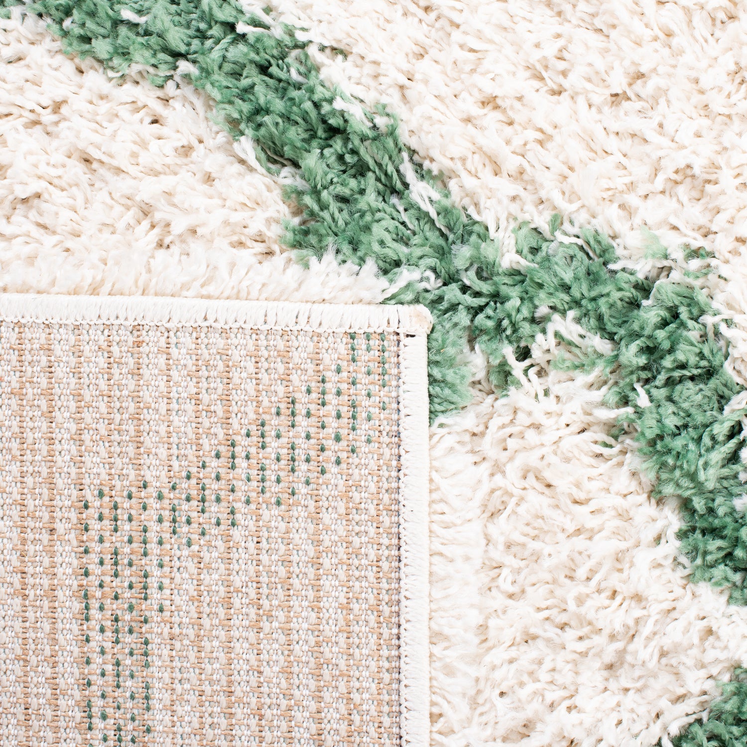 Safavieh Venus Shag Vns524A Ivory/Green Rugs.