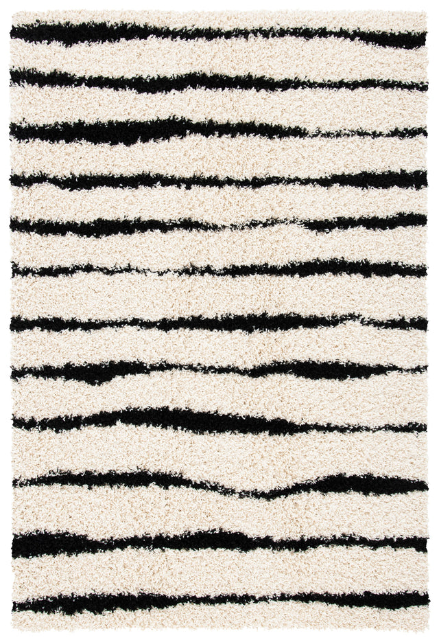 Safavieh Venus Shag Vns603A Ivory/Black Rug.