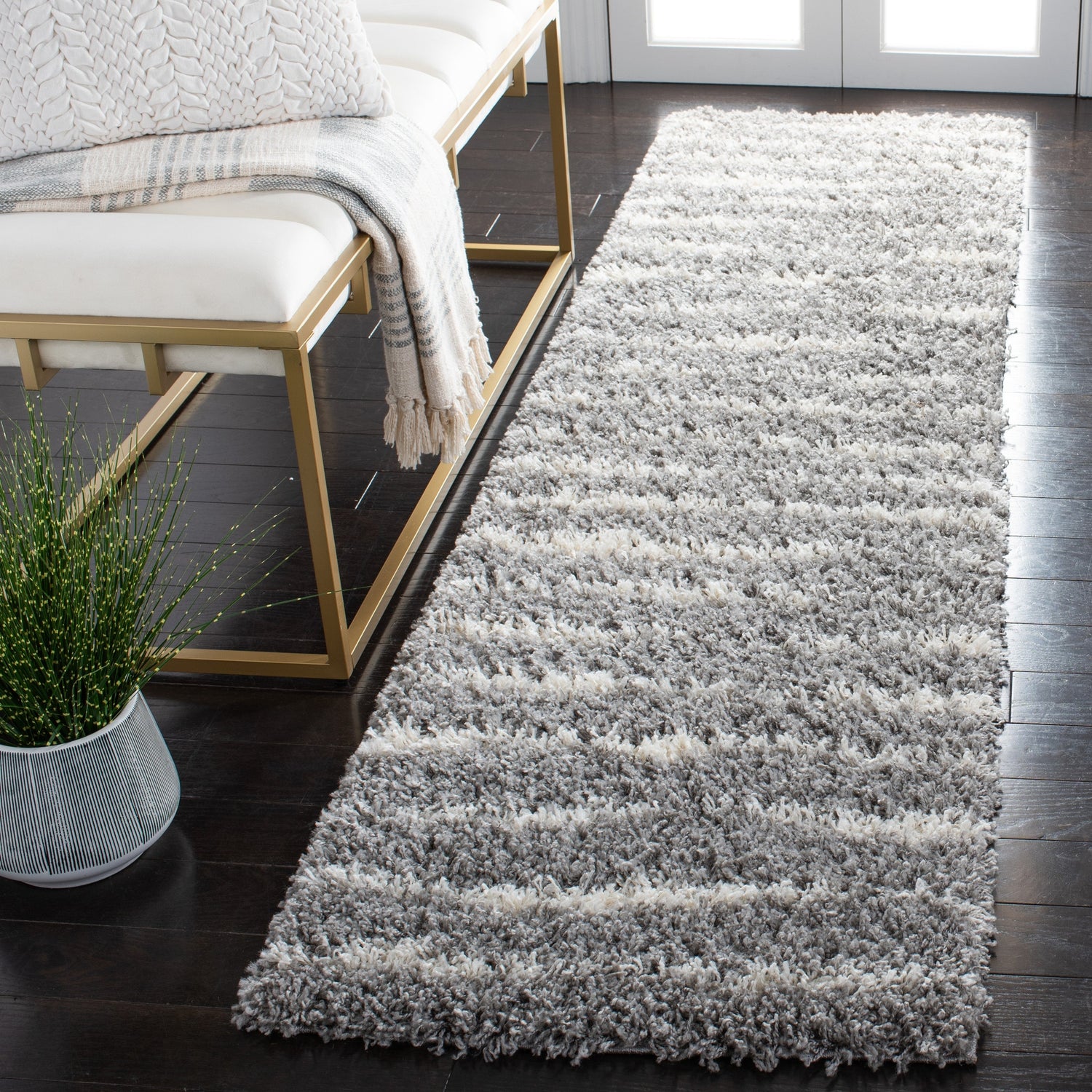 Safavieh Venus Shag Vns603J Grey/Ivory Rugs.