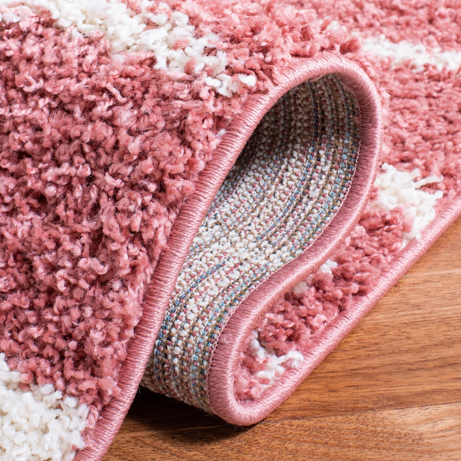 Safavieh Venus Shag Vns603U Pink/Ivory Rug.