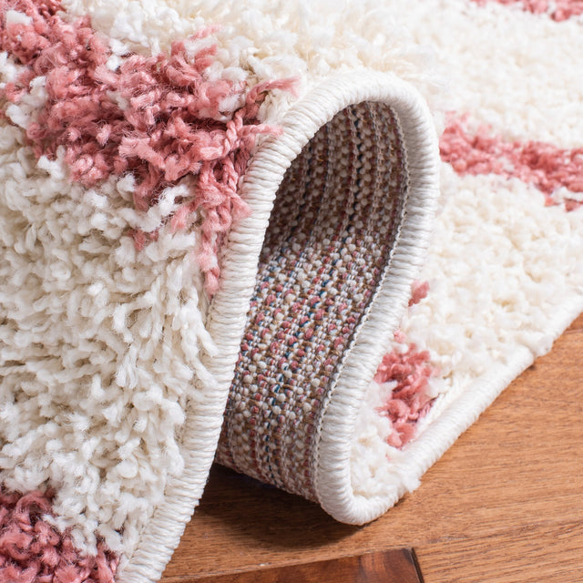 Safavieh Venus Shag Vns603V Ivory/Pink Rug.