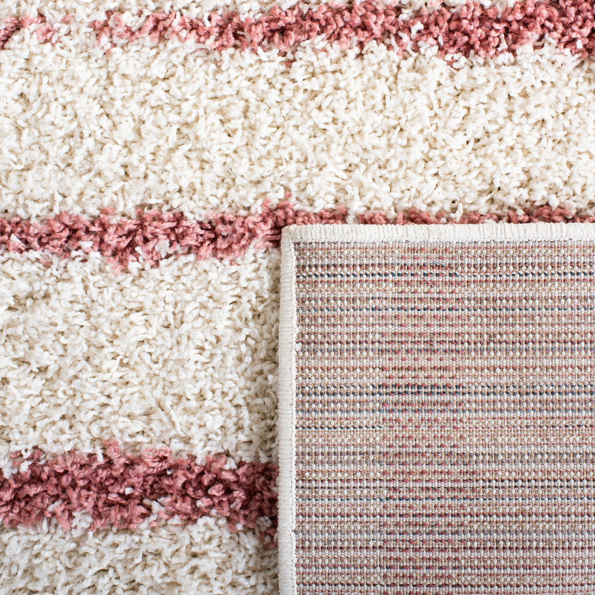 Safavieh Venus Shag Vns603V Ivory/Pink Rug.