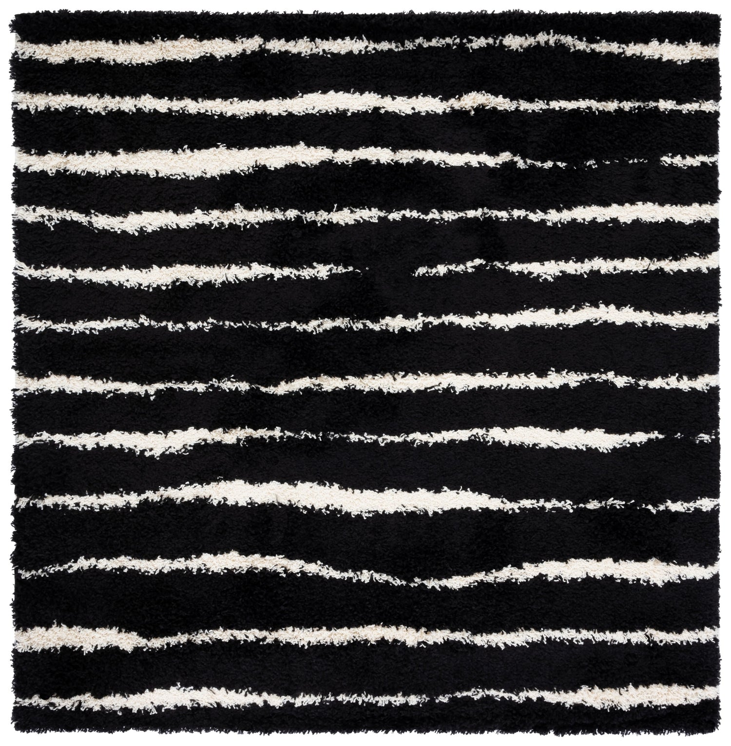 Safavieh Venus Shag Vns603Z Black/Ivory Rug.