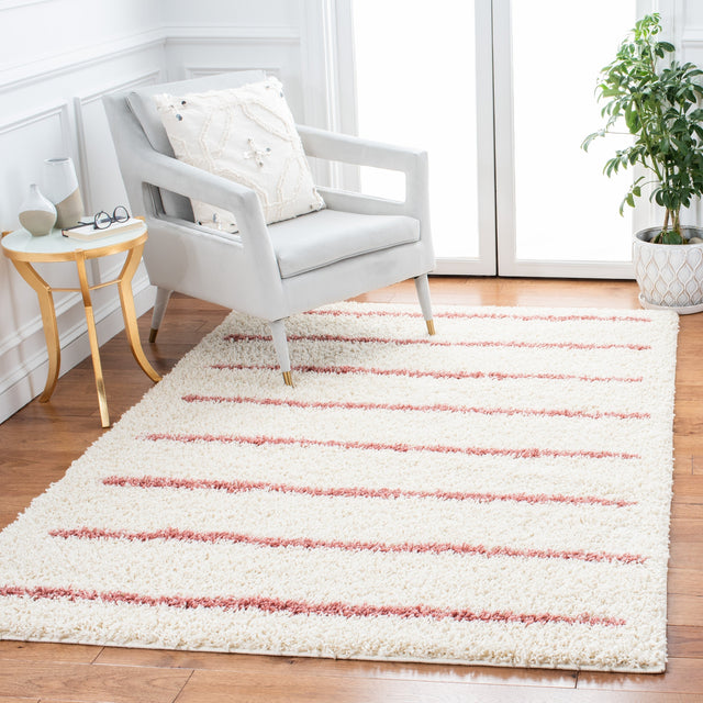 Safavieh Venus Shag Vns604V Ivory/Pink Rug.