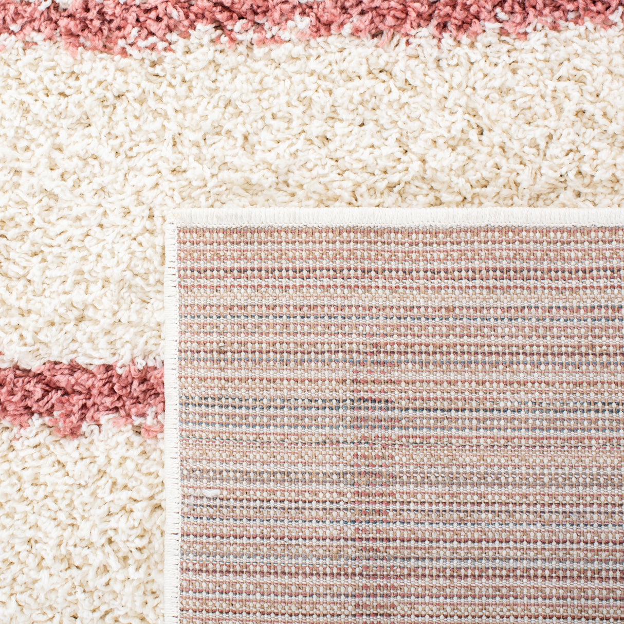 Safavieh Venus Shag Vns604V Ivory/Pink Rug.