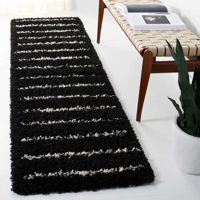 Safavieh Venus Shag Vns604Z Black/Ivory Rug.