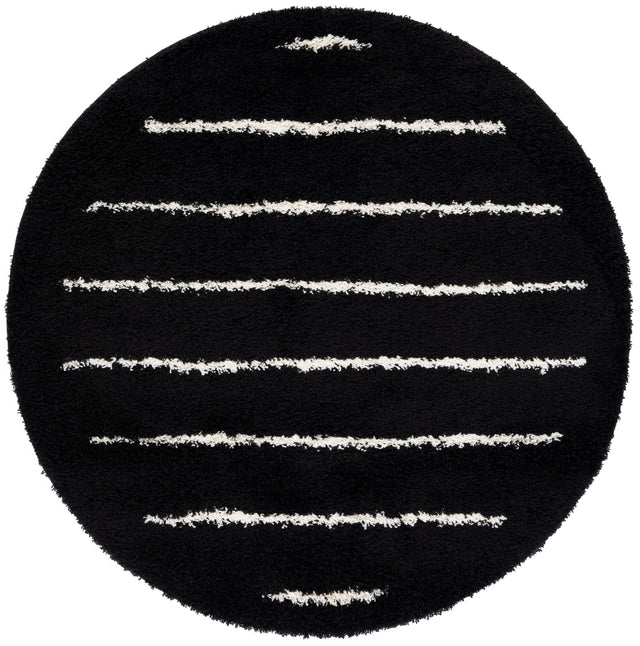 Safavieh Venus Shag Vns604Z Black/Ivory Rug.