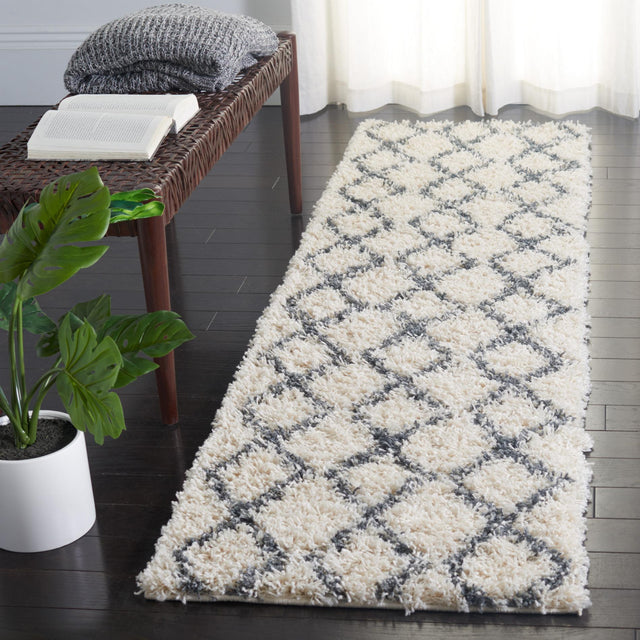 Safavieh Venus Shag Vns682B Ivory/Dark Grey Rugs.