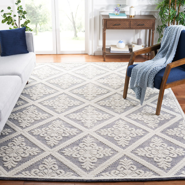 Safavieh Vermont Vrm306N Ivory/Navy Rug.