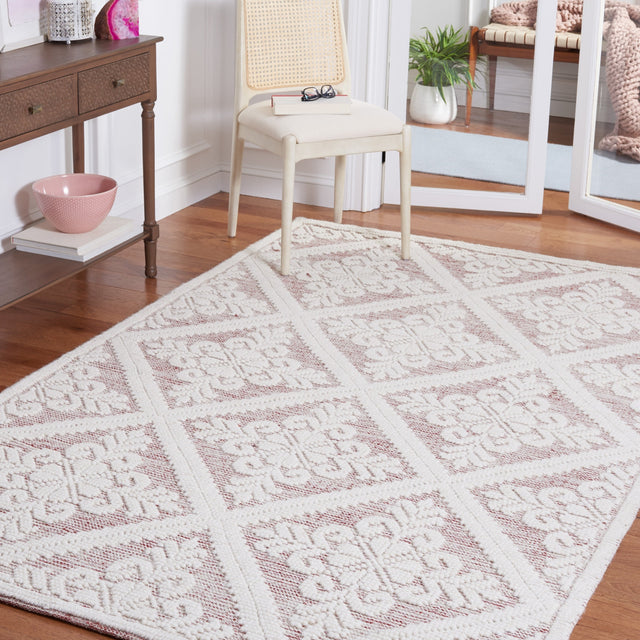 Safavieh Vermont Vrm306Q Ivory/Red Rug.