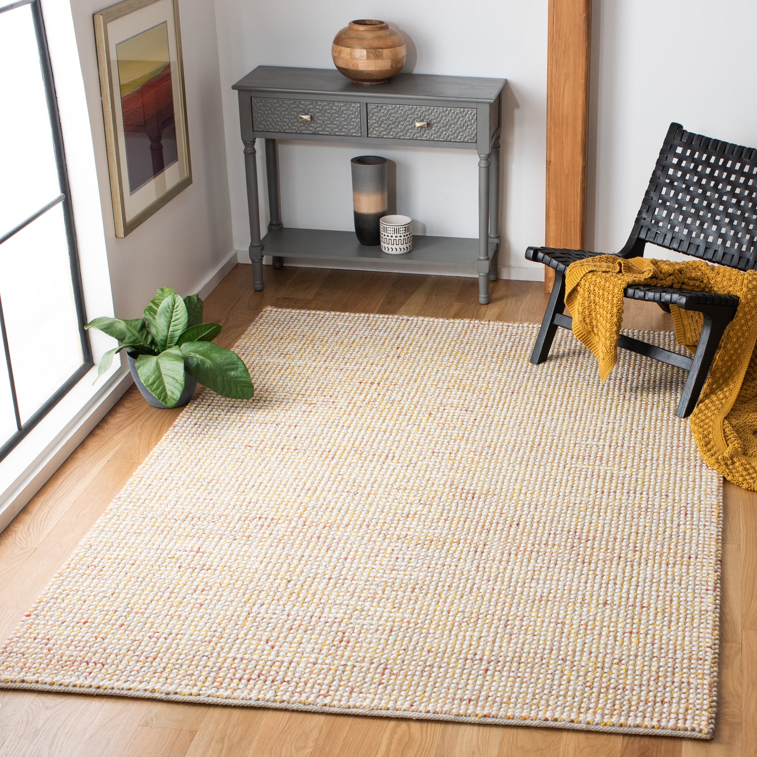 Safavieh Vermont Vrm401B Ivory/Gold Rugs.