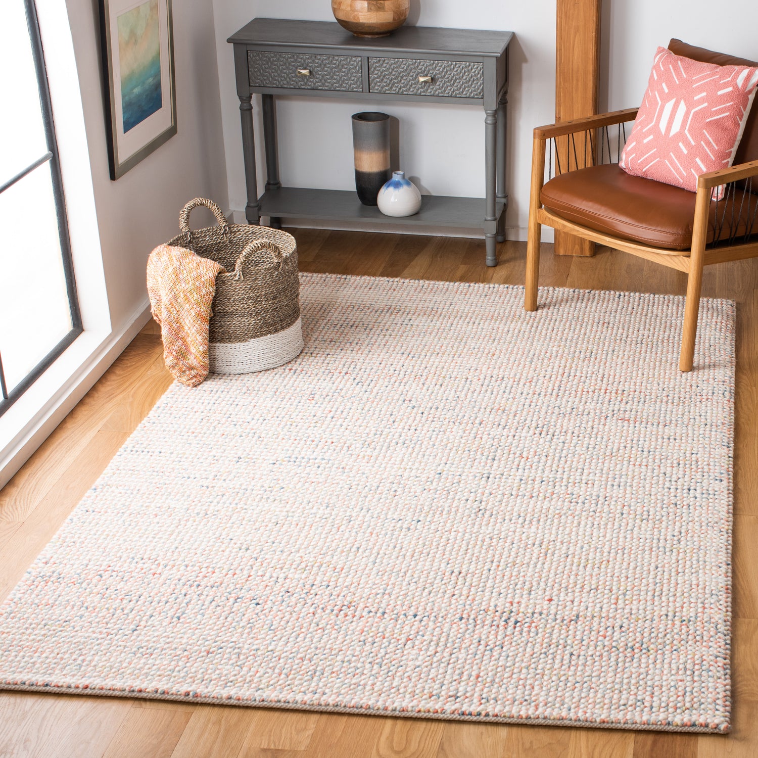 Safavieh Vermont Vrm401U Ivory/Pink Rugs.
