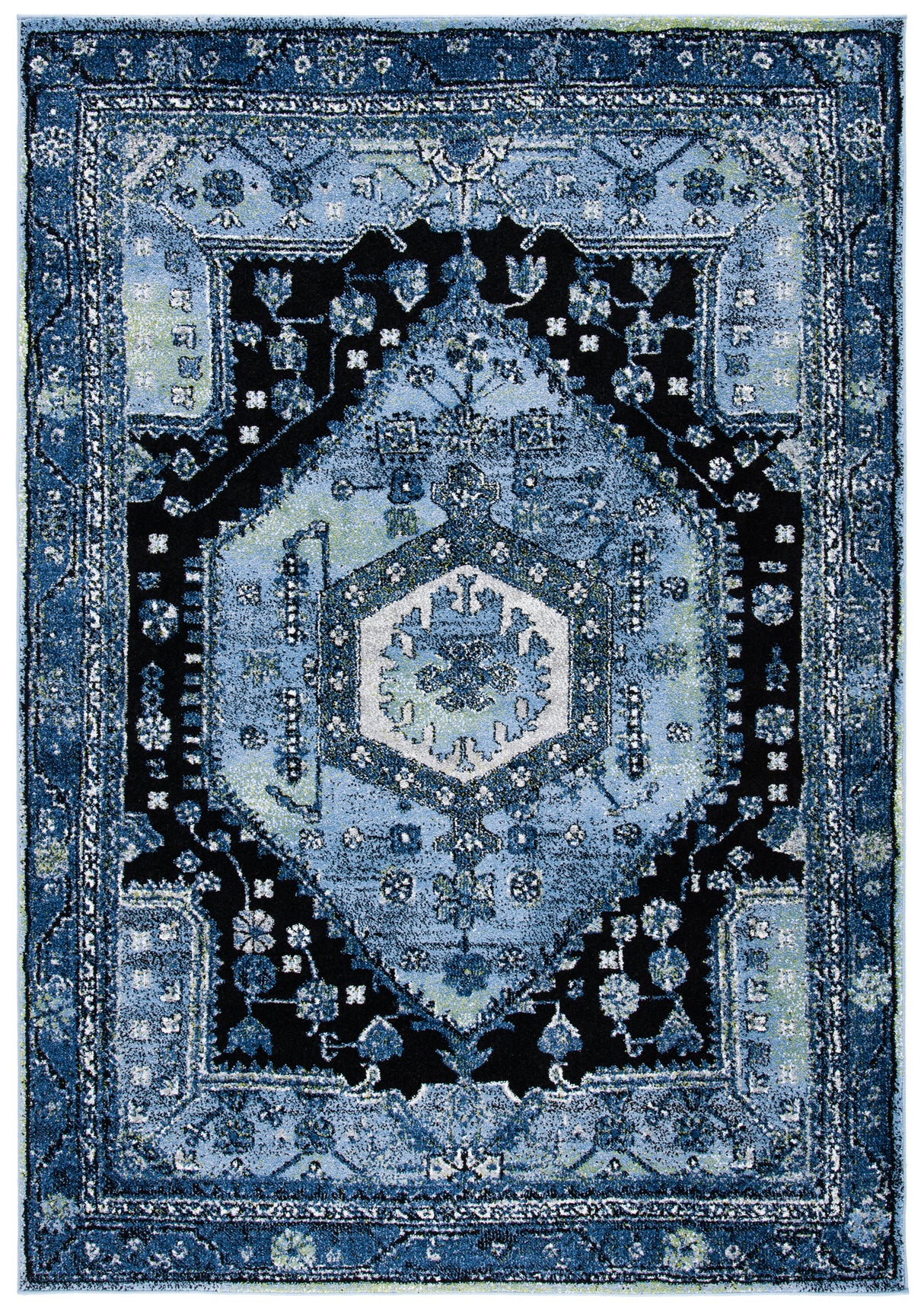 Safavieh Vintage Hamadan Vth204J Light Blue/Black Rugs.