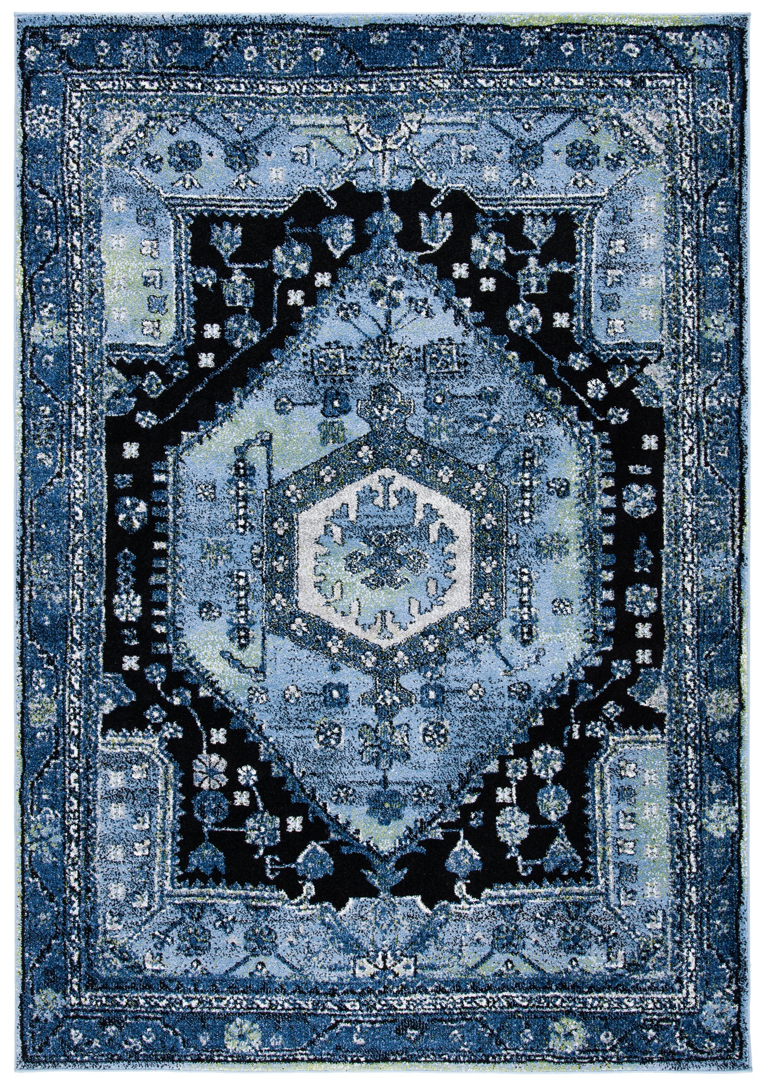 Safavieh Vintage Hamadan Vth204J Light Blue/Black Rugs.