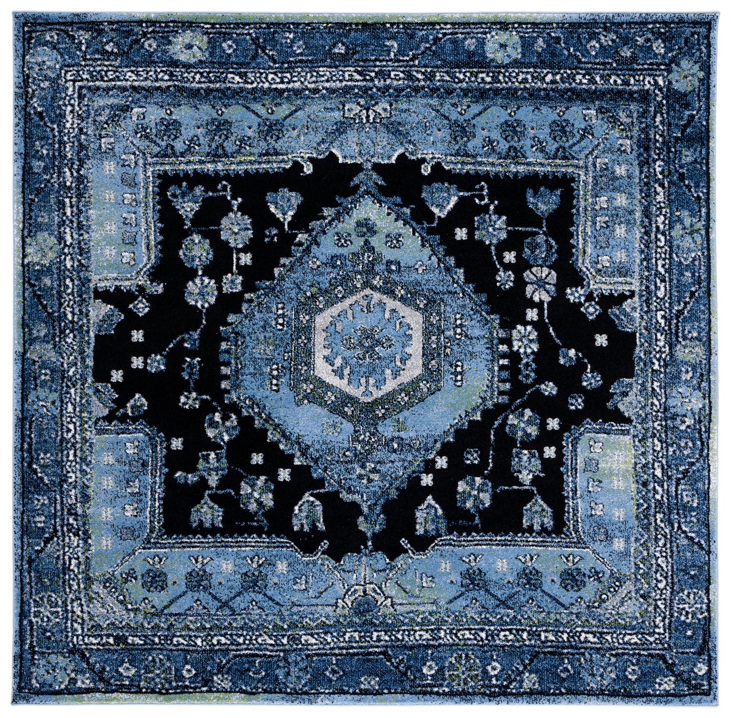 Safavieh Vintage Hamadan Vth204J Light Blue/Black Rugs.