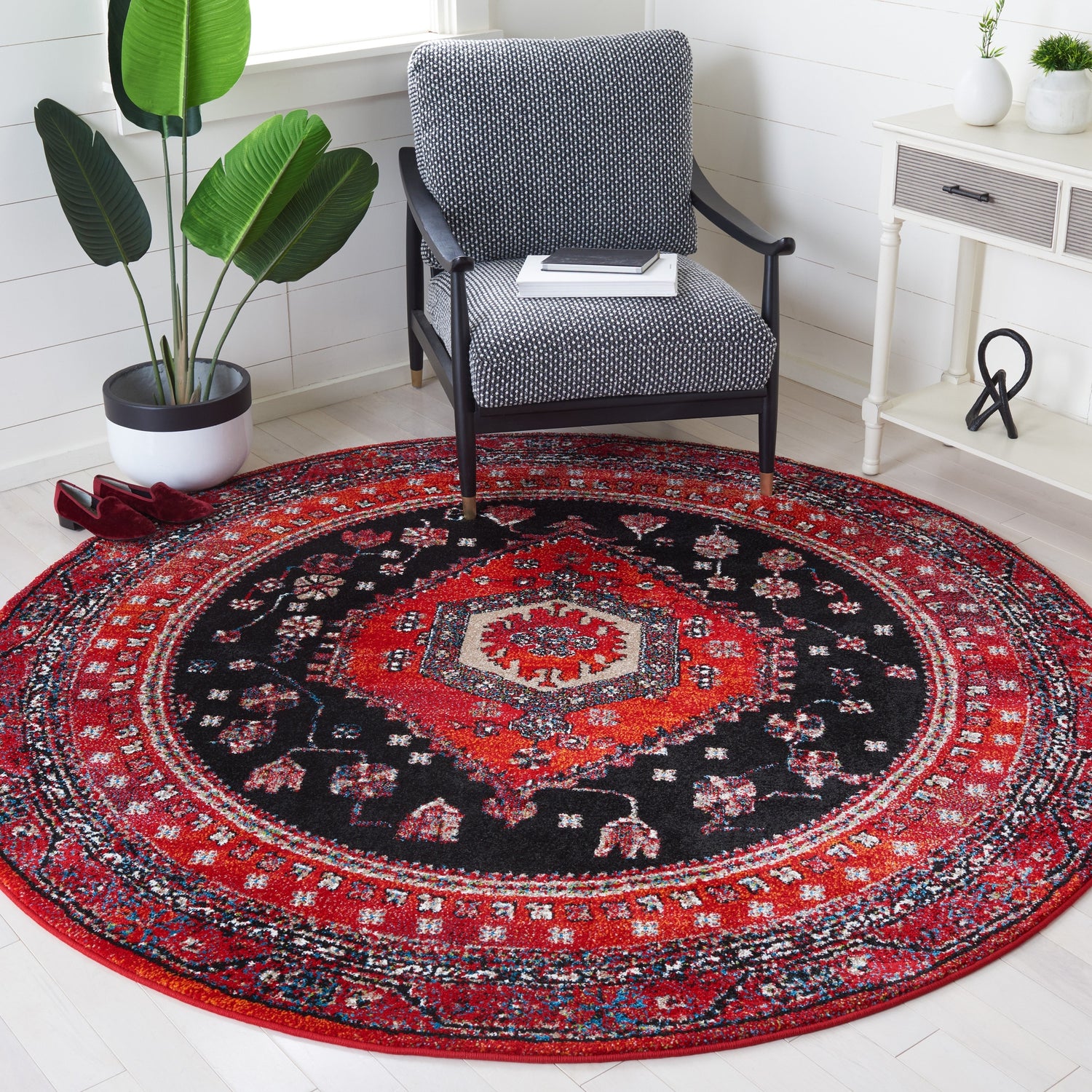 Safavieh Vintage Hamadan Vth204Q Red/Black Rugs.