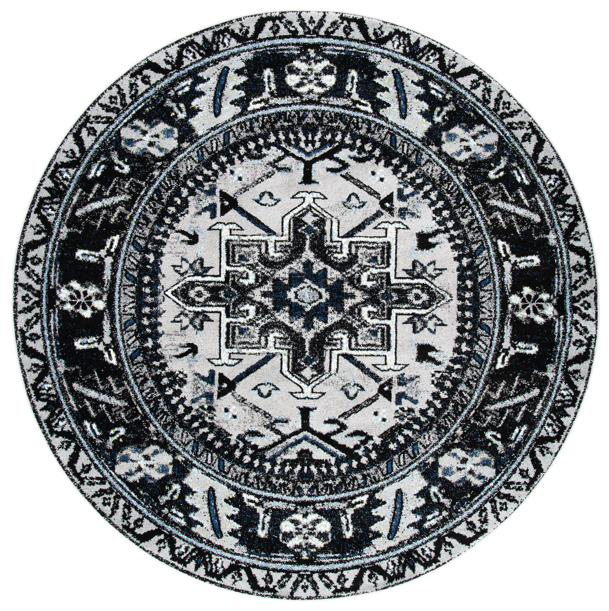 Safavieh Vintage Hamadan Vth211F Light Grey/Dark Grey Rugs.