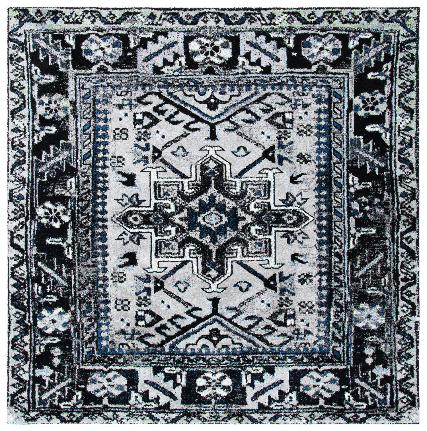 Safavieh Vintage Hamadan Vth211F Light Grey/Dark Grey Rugs.