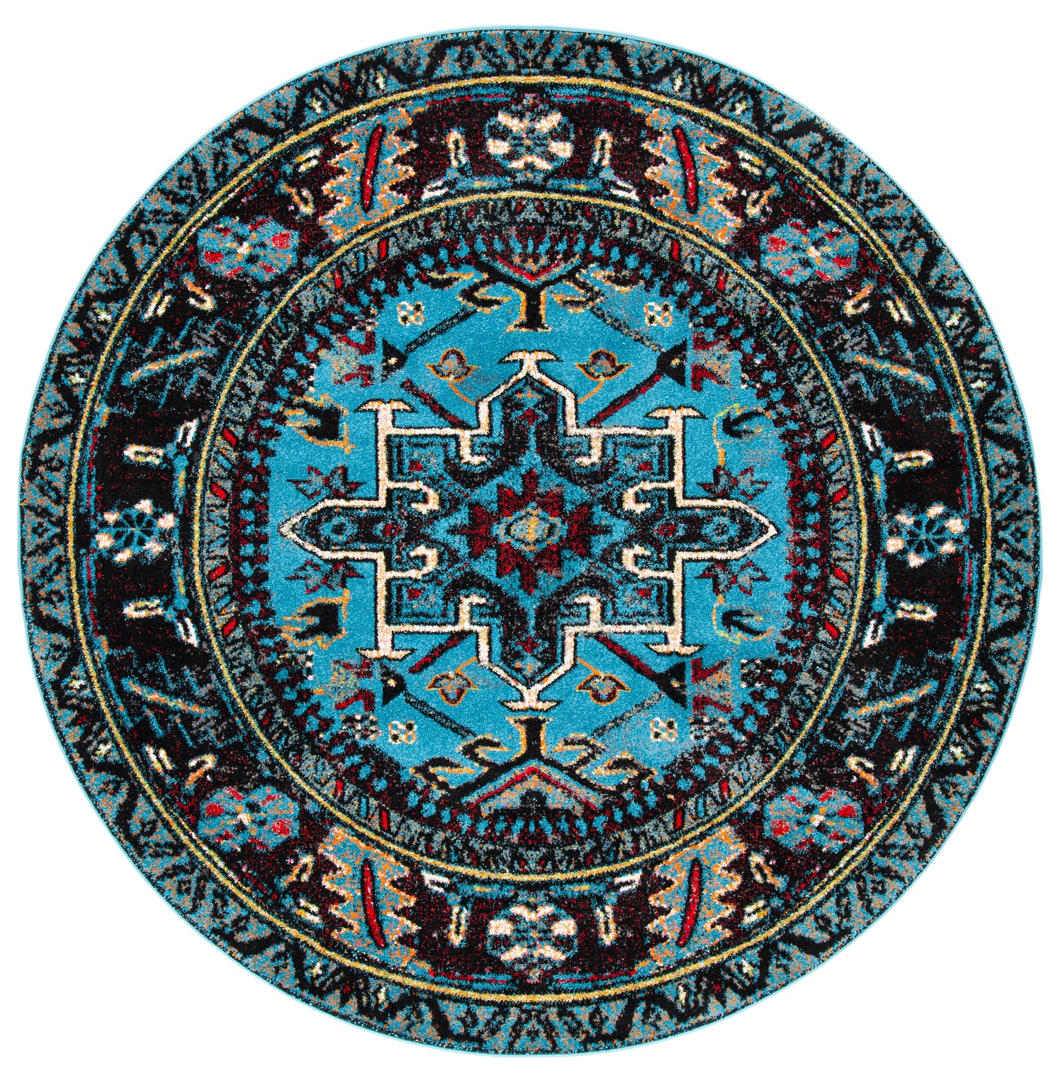 Safavieh Vintage Hamadan Vth211M Light Blue/Black Rugs.