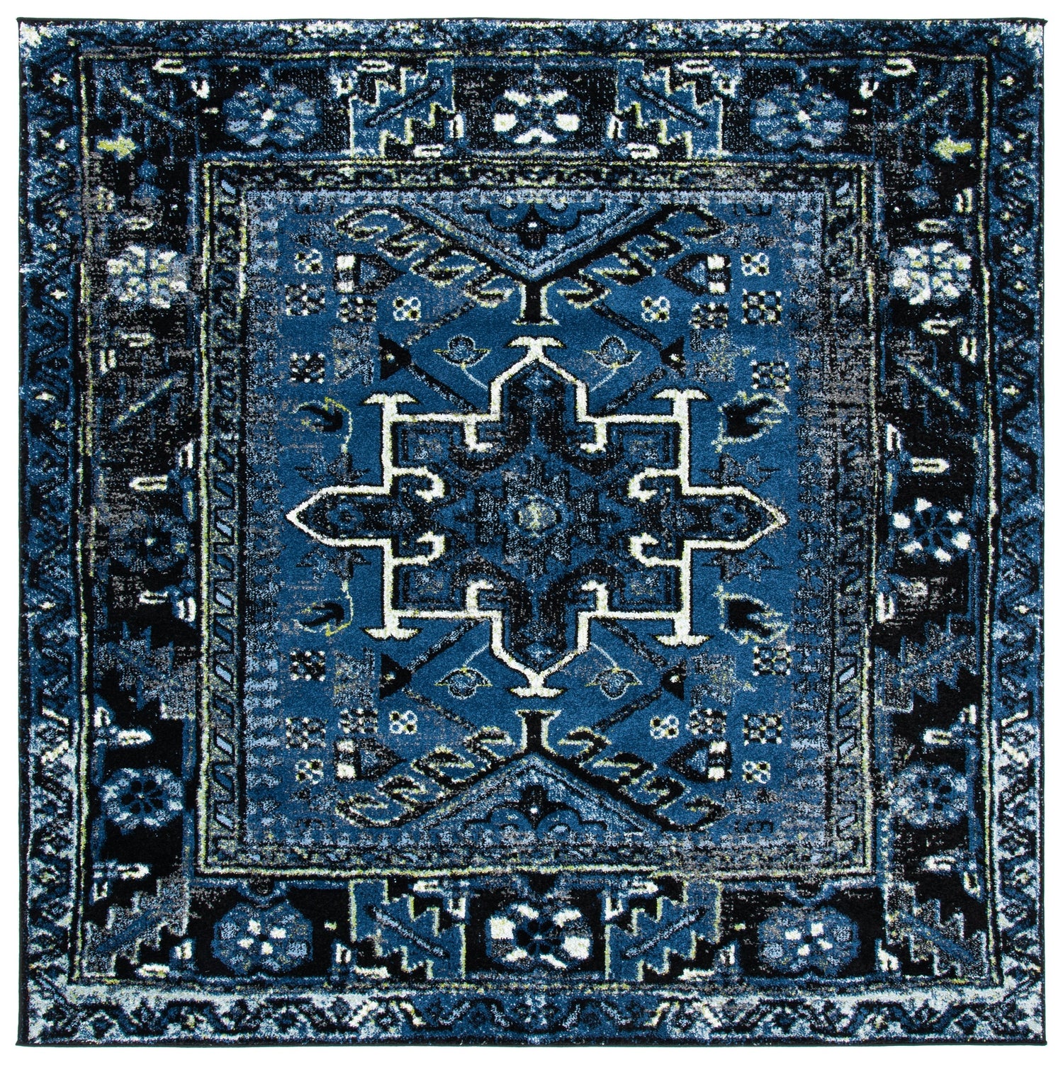Safavieh Vintage Hamadan Vth211N Blue/Grey Rug.