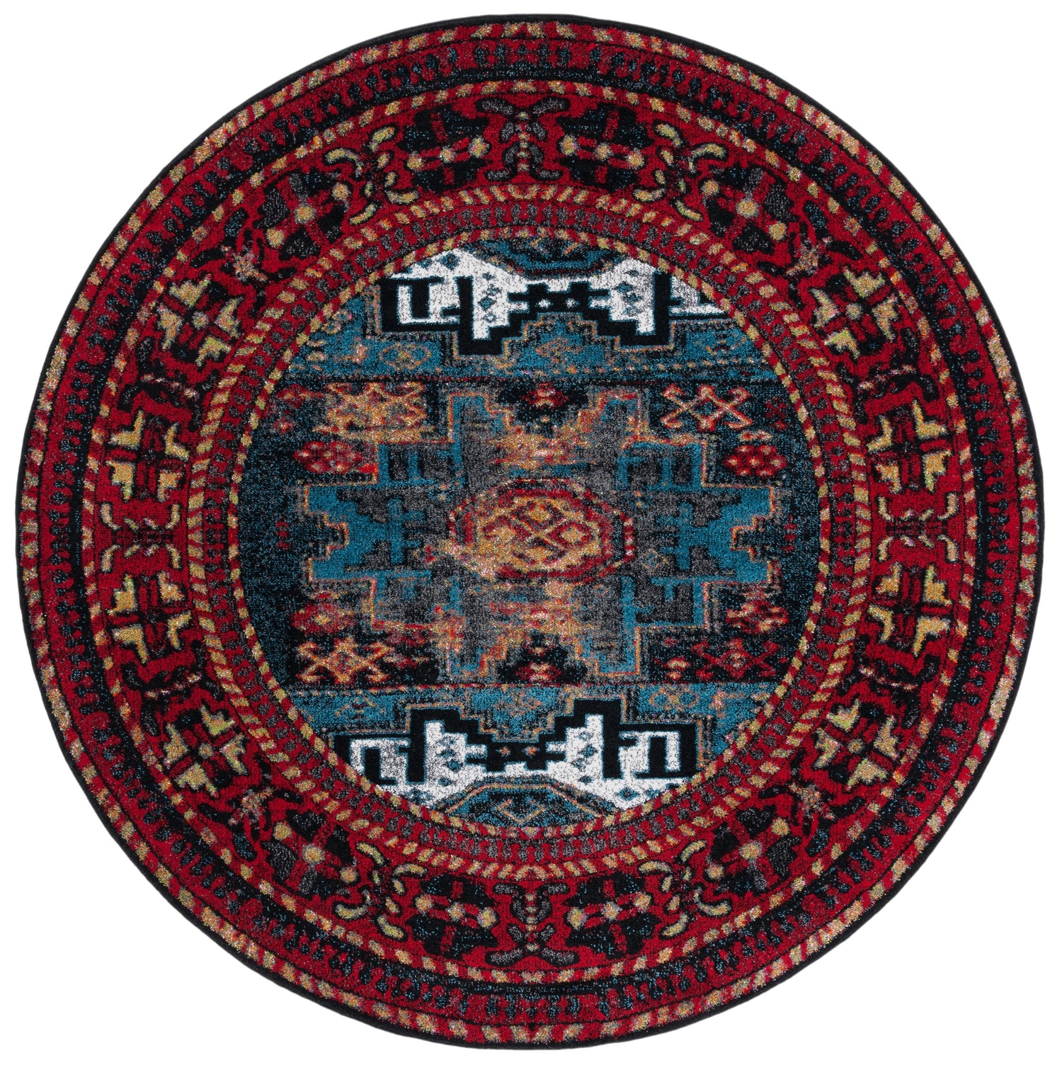 Safavieh Vintage Hamadan Vth213Q Red/Light Blue Rugs.