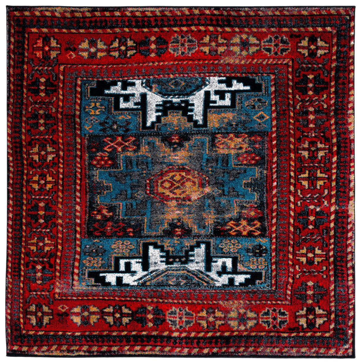 Safavieh Vintage Hamadan Vth213Q Red/Light Blue Rugs.
