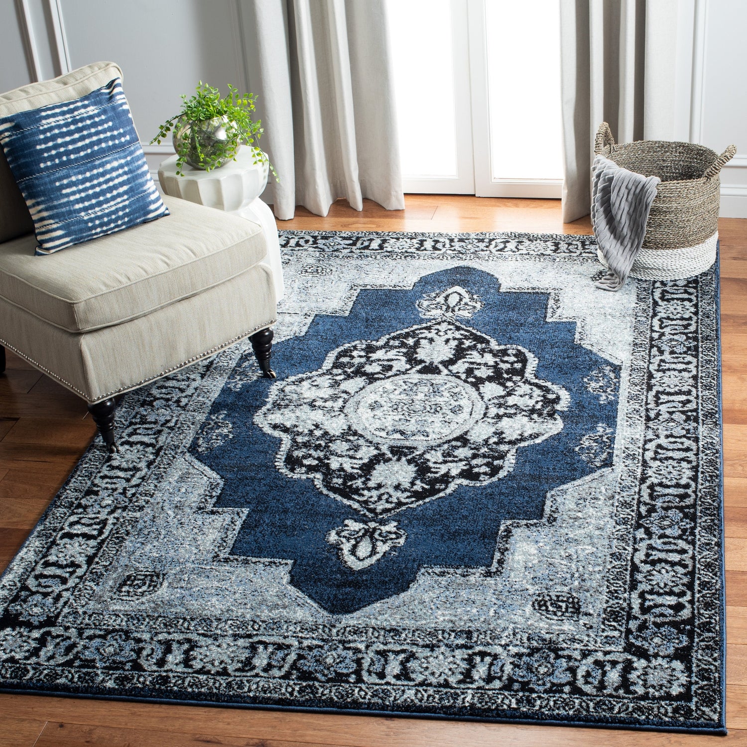 Safavieh Vintage Hamadan Vth219M Blue/Grey Rugs.