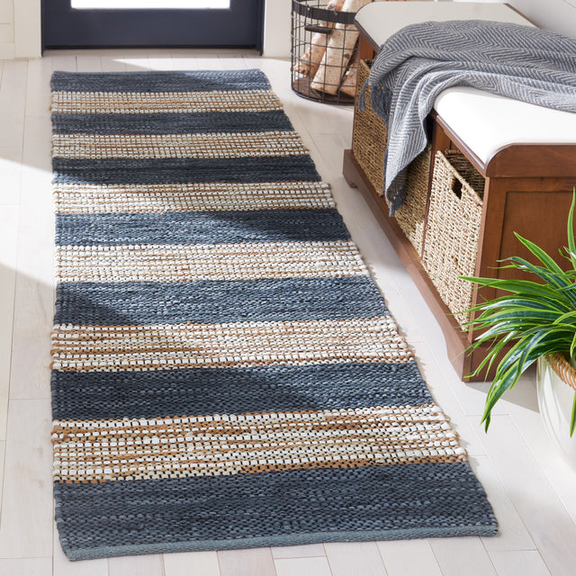 Safavieh Vintage Leather Vtl204G Dark Grey/Natural Rug.