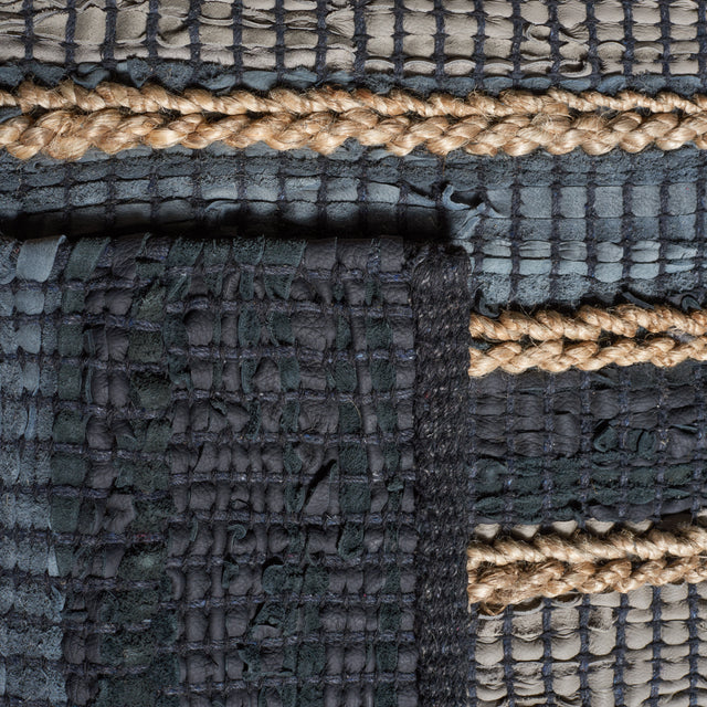 Safavieh Vintage Leather Vtl206Z Black/Natural Rug.