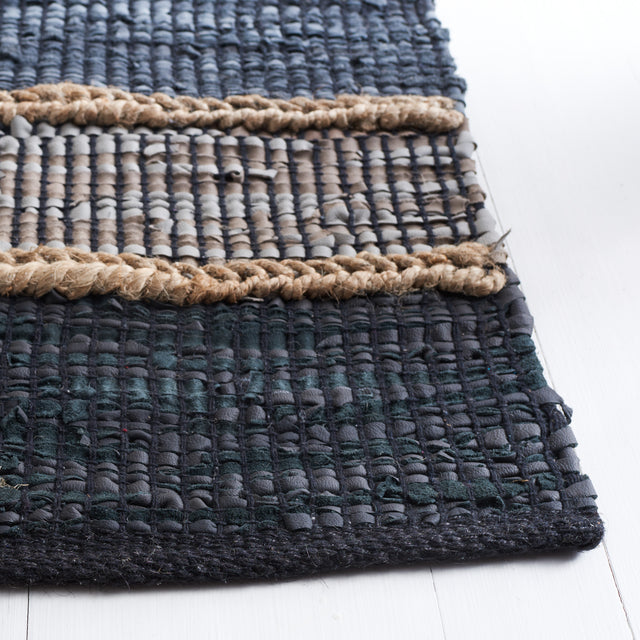 Safavieh Vintage Leather Vtl206Z Black/Natural Rug.