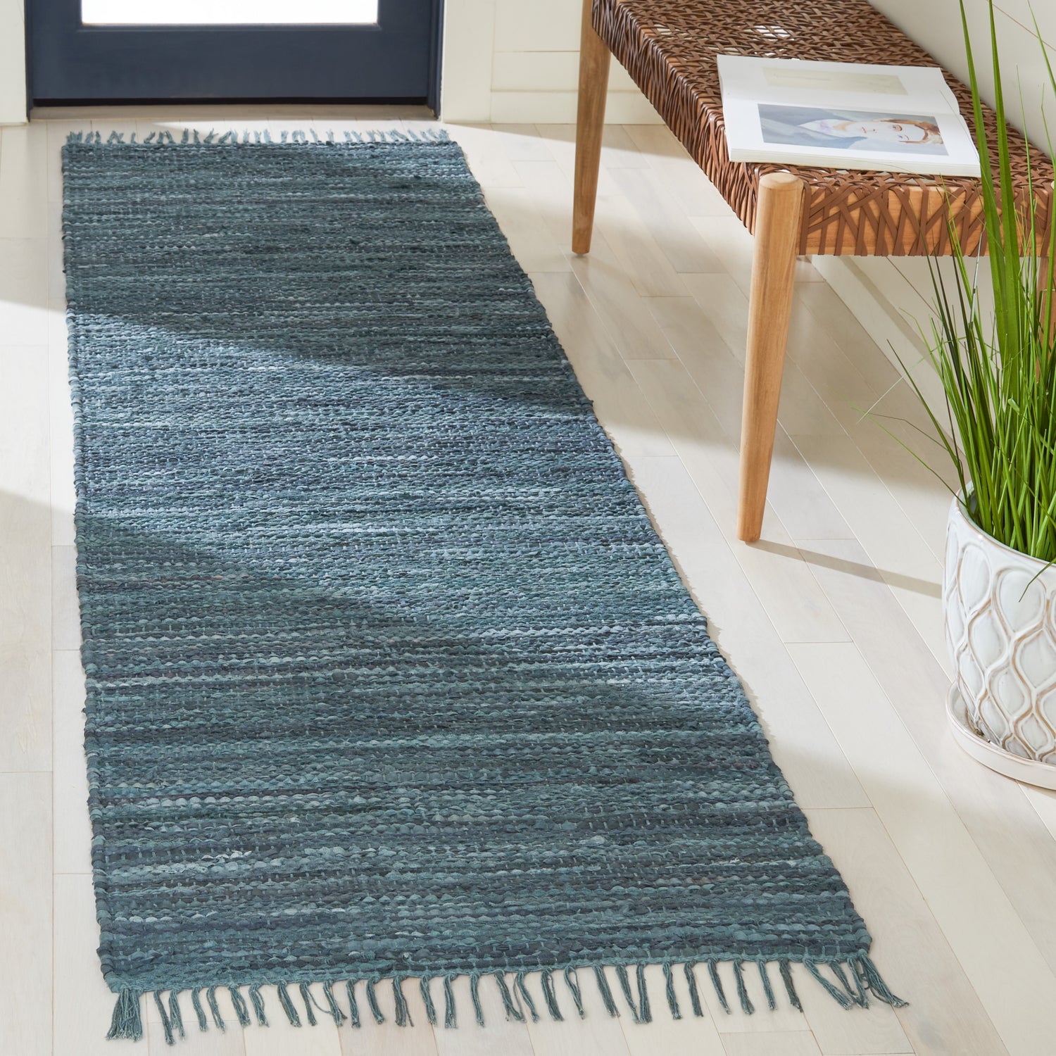 Safavieh Vintage Leather Vtl501M Blue/Grey Rugs.
