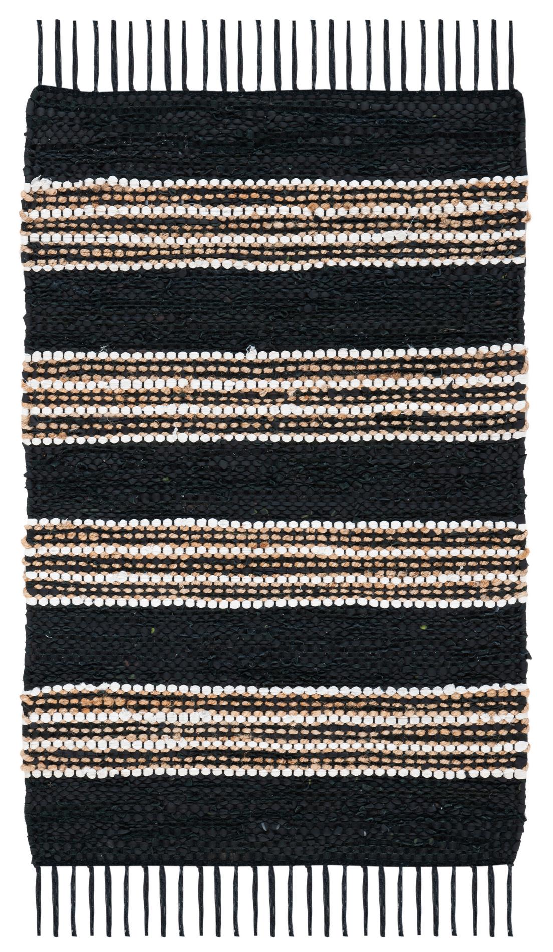 Safavieh Vintage Leather Vtl601Z Black/Natural Rugs.