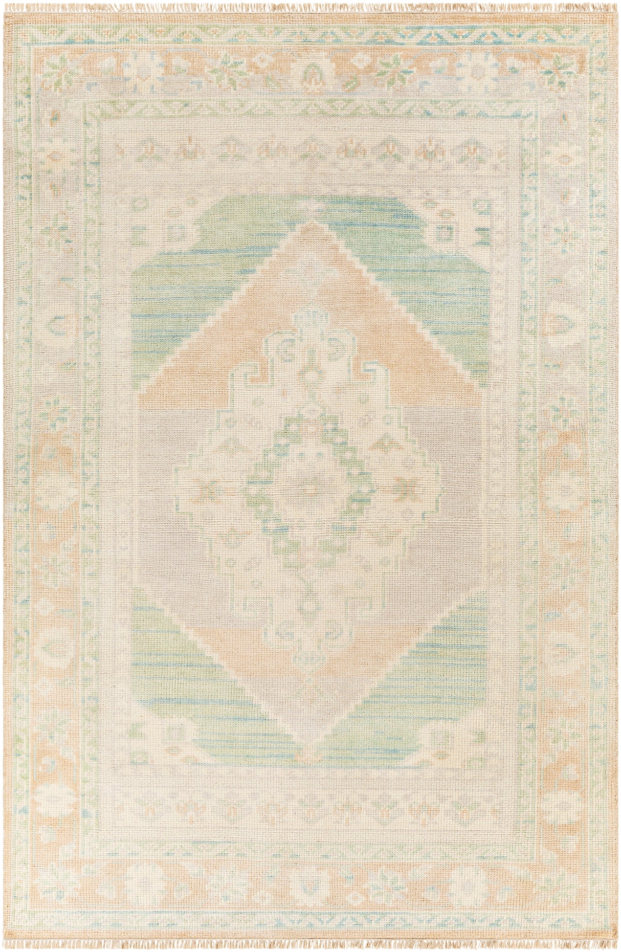 Surya Anadolu Aau-2303 Sage, Blush, Light Gray, Aqua Rugs.