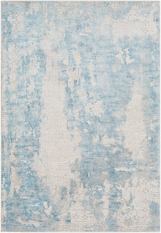 Surya Aisha Ais-2301 Sky Blue, Medium Gray, Light Gray Organic / Abstract Area Rug