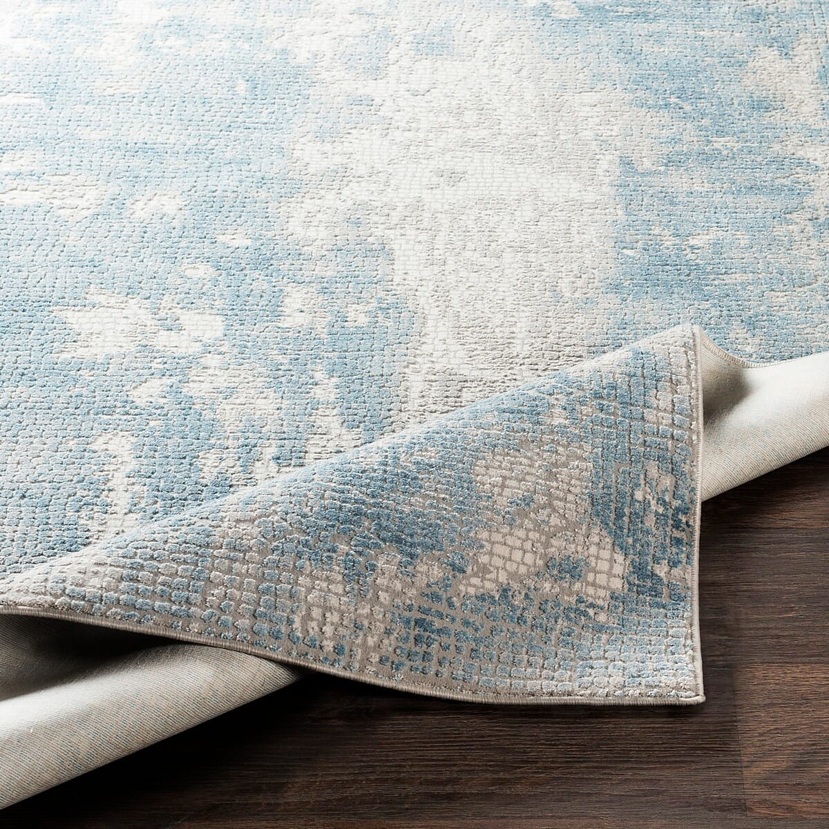 Surya Aisha Ais-2301 Sky Blue, Medium Gray, Light Gray Rugs.