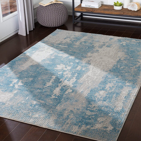 Surya Aisha Ais-2301 Sky Blue, Medium Gray, Light Gray Rugs.