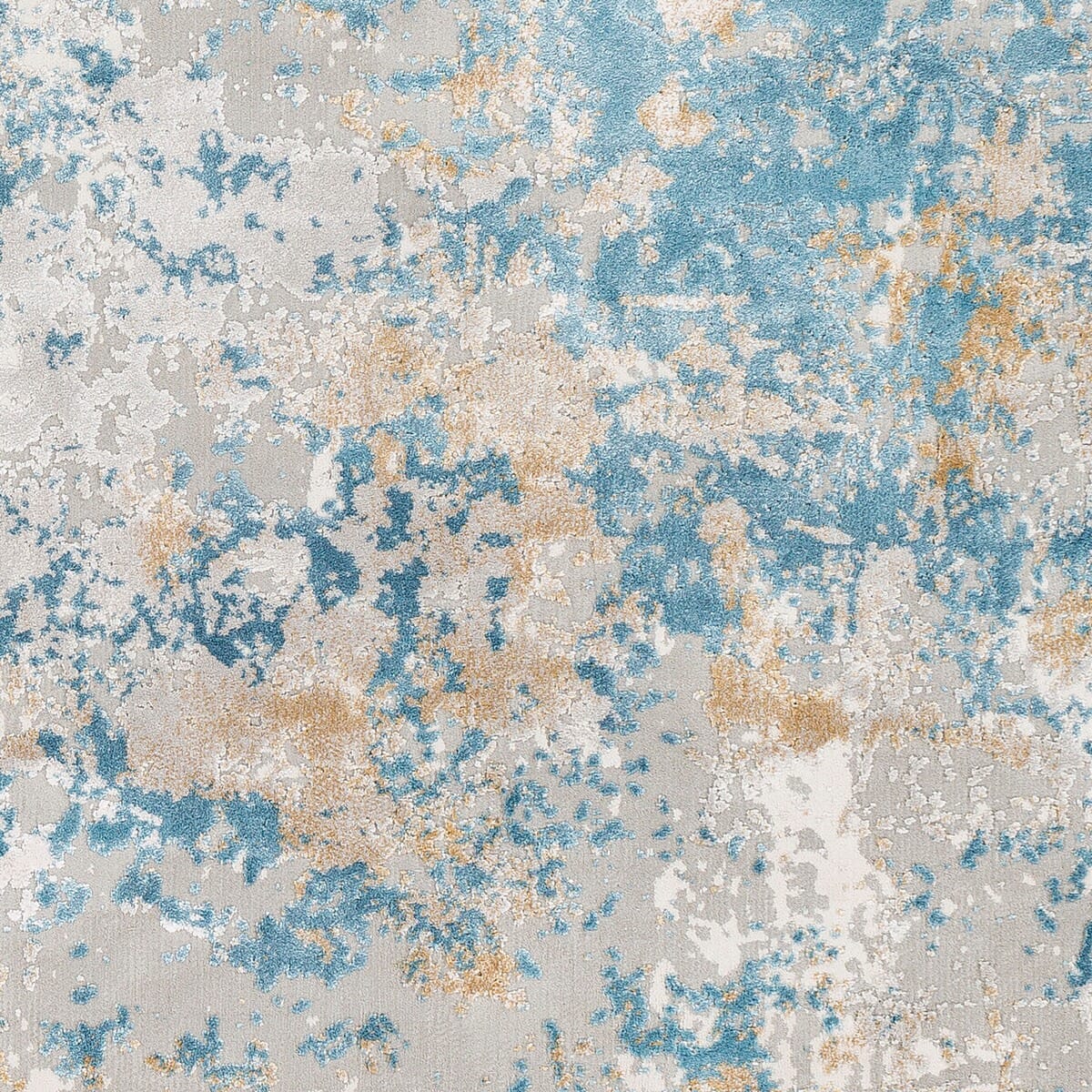 Surya Aisha Ais-2302 Sky Blue, Mustard, Light Gray, White Rugs.