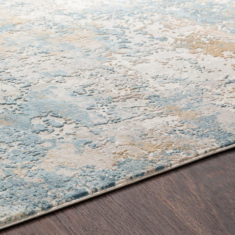 Surya Aisha Ais-2302 Sky Blue, Mustard, Light Gray, White Rugs.