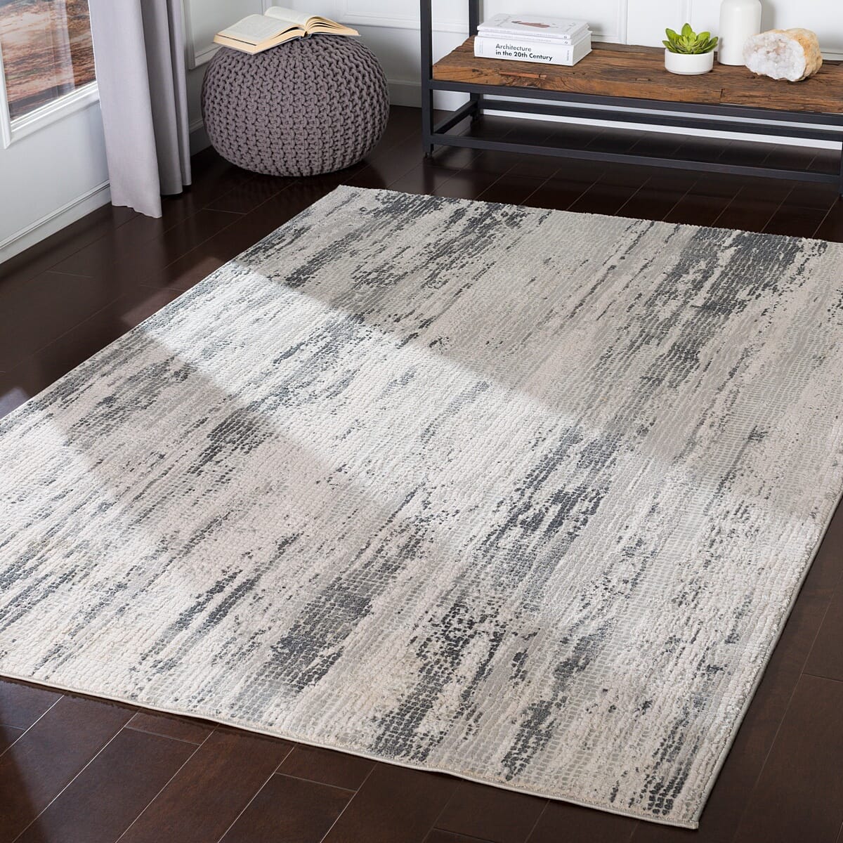 Surya Aisha Ais-2304 Medium Gray, Charcoal, Light Gray Rugs.