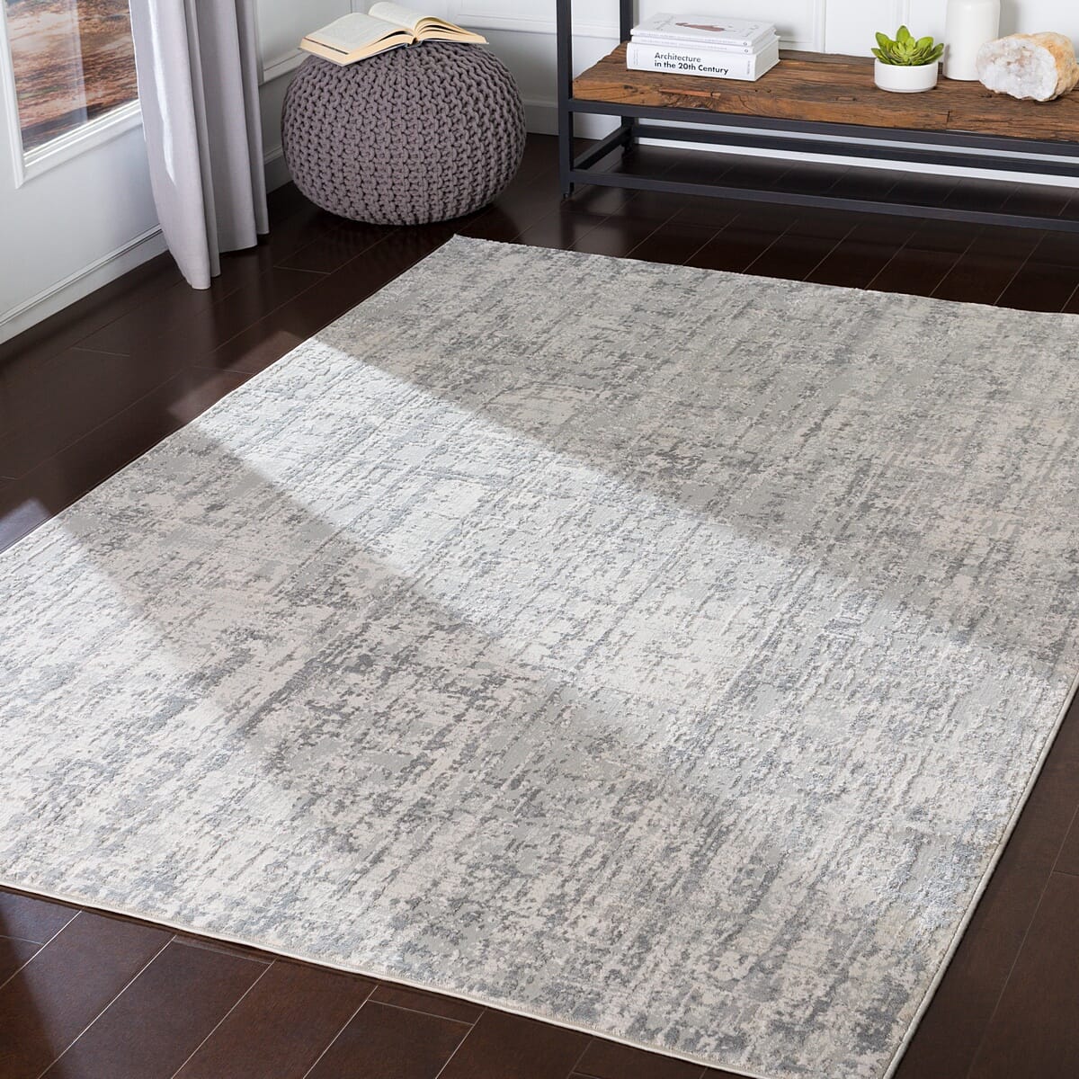 Surya Aisha Ais-2305 Light Gray, Medium Gray, White Rugs.