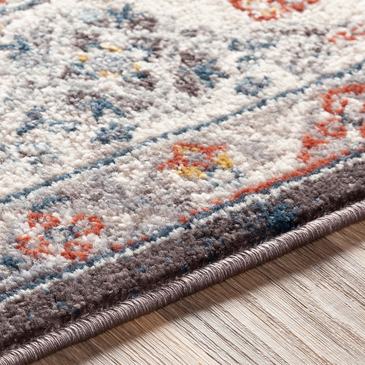 Surya Ankara Akr-2302 Teal, Pale Blue, Cream, Medium Gray Rugs.