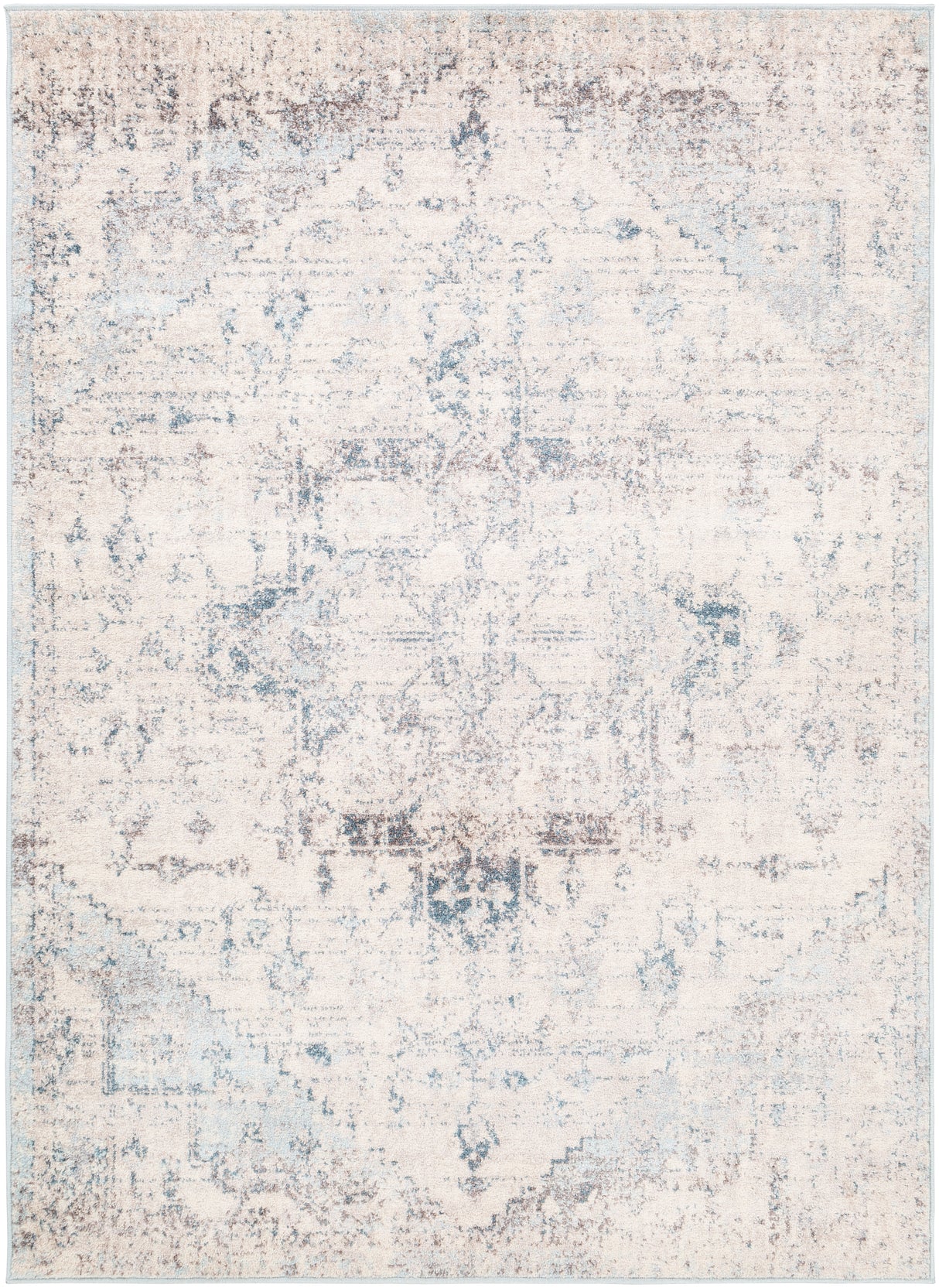 Surya Ankara Akr-2310 Pale Blue, Light Gray, Bright Blue, Ivory Rugs.