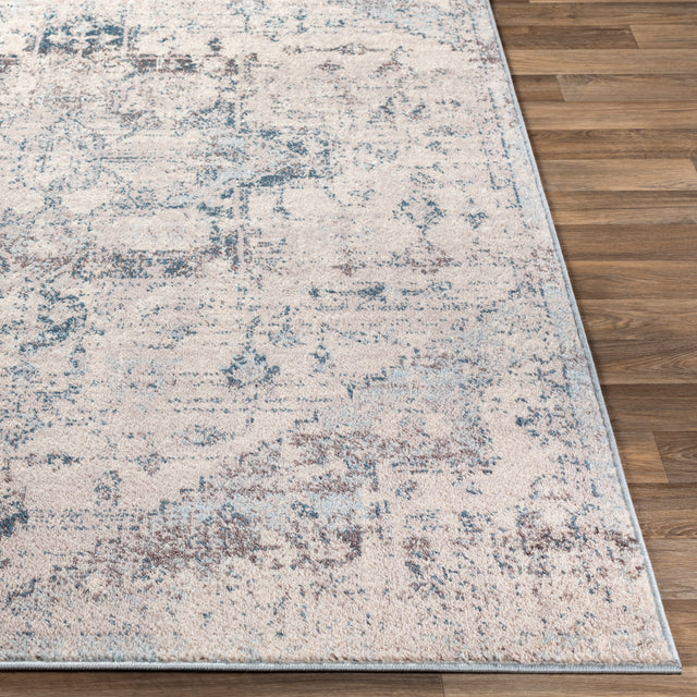 Surya Ankara Akr-2310 Pale Blue, Light Gray, Bright Blue, Ivory Rugs.