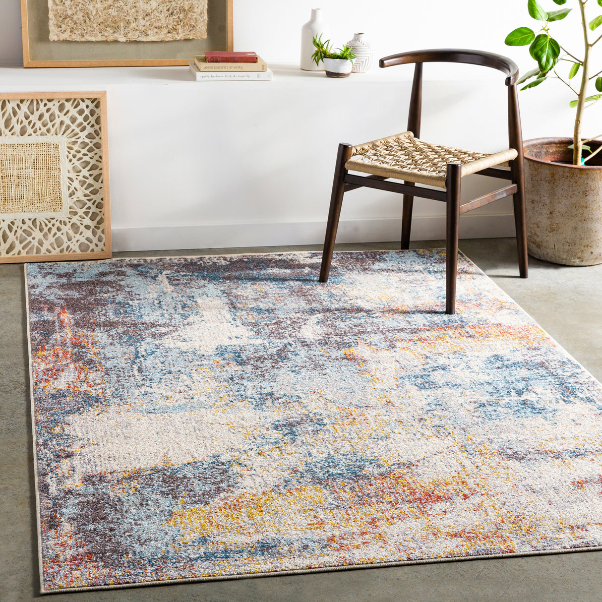 Surya Ankara Akr-2318 Charcoal, Medium Gray, Light Gray, Denim Rugs.