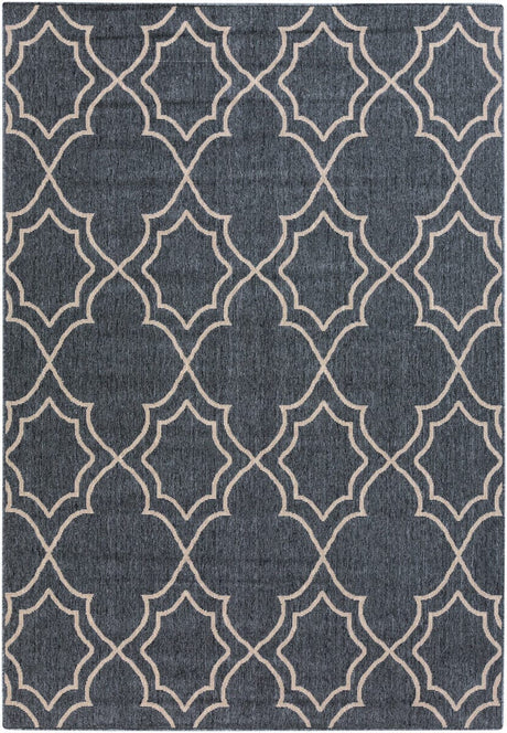 Surya Alfresco Alf-9590 Black / Taupe Rugs.