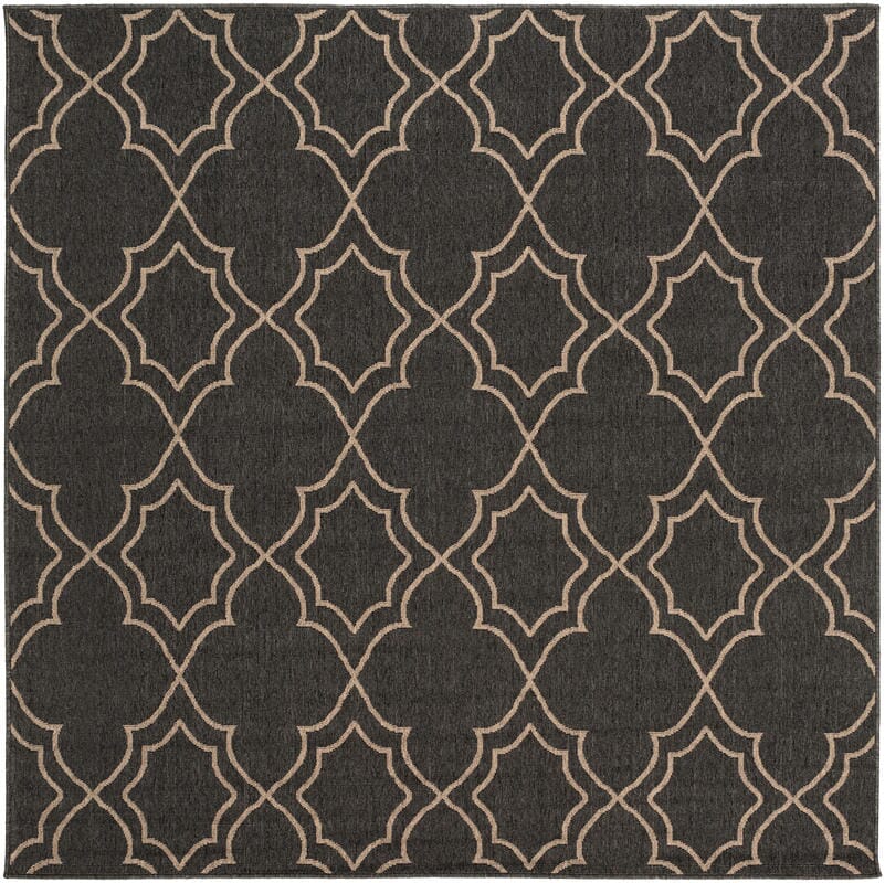 Surya Alfresco Alf-9590 Black / Taupe Rugs.