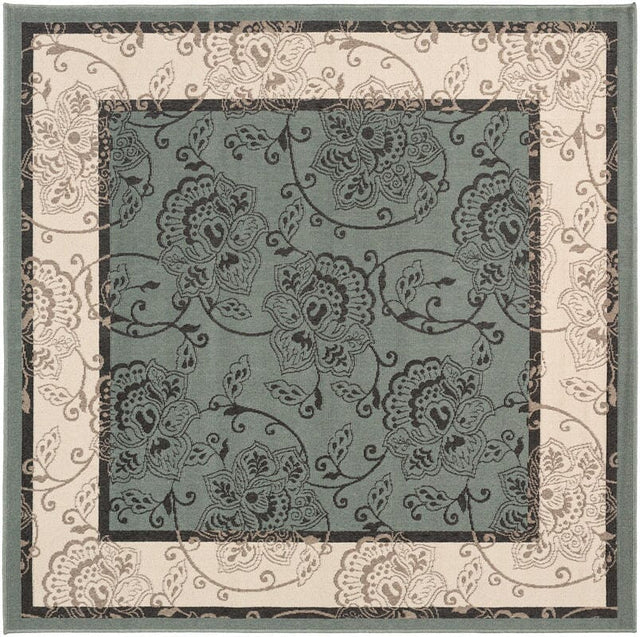 Surya Alfresco Alf-9594 Moss / Ivory / Black / Taupe Rugs.