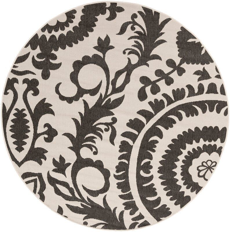 Surya Alfresco Alf-9612 Gray / Ivory Rugs.