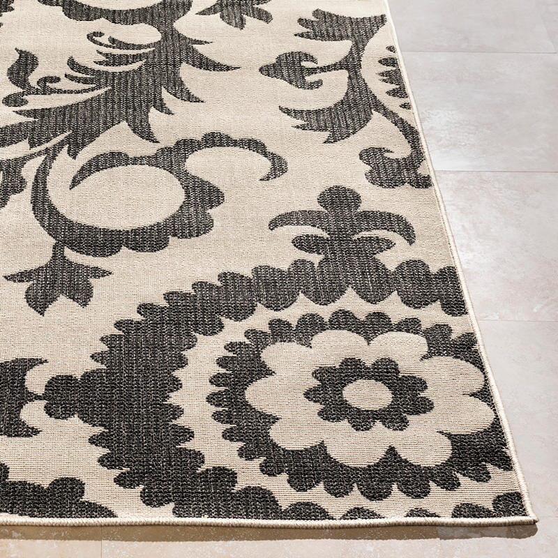 Surya Alfresco Alf-9612 Gray / Ivory Rugs.